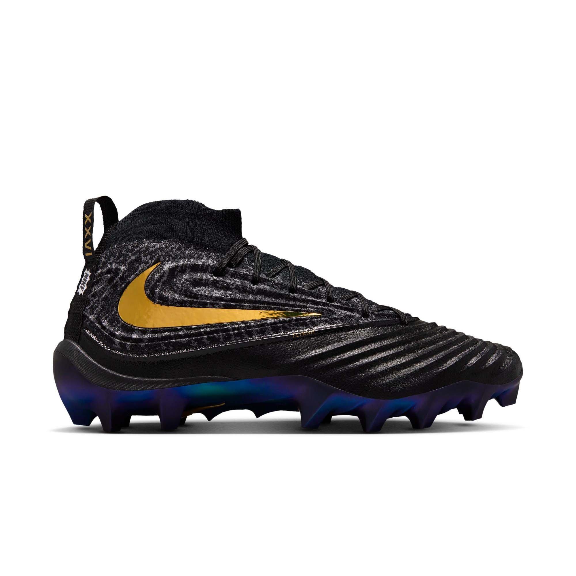Nike Alpha Menace Elite 5 "Saquon Barkley" Men's Football Cleat - BLACK/METALLIC GOLD